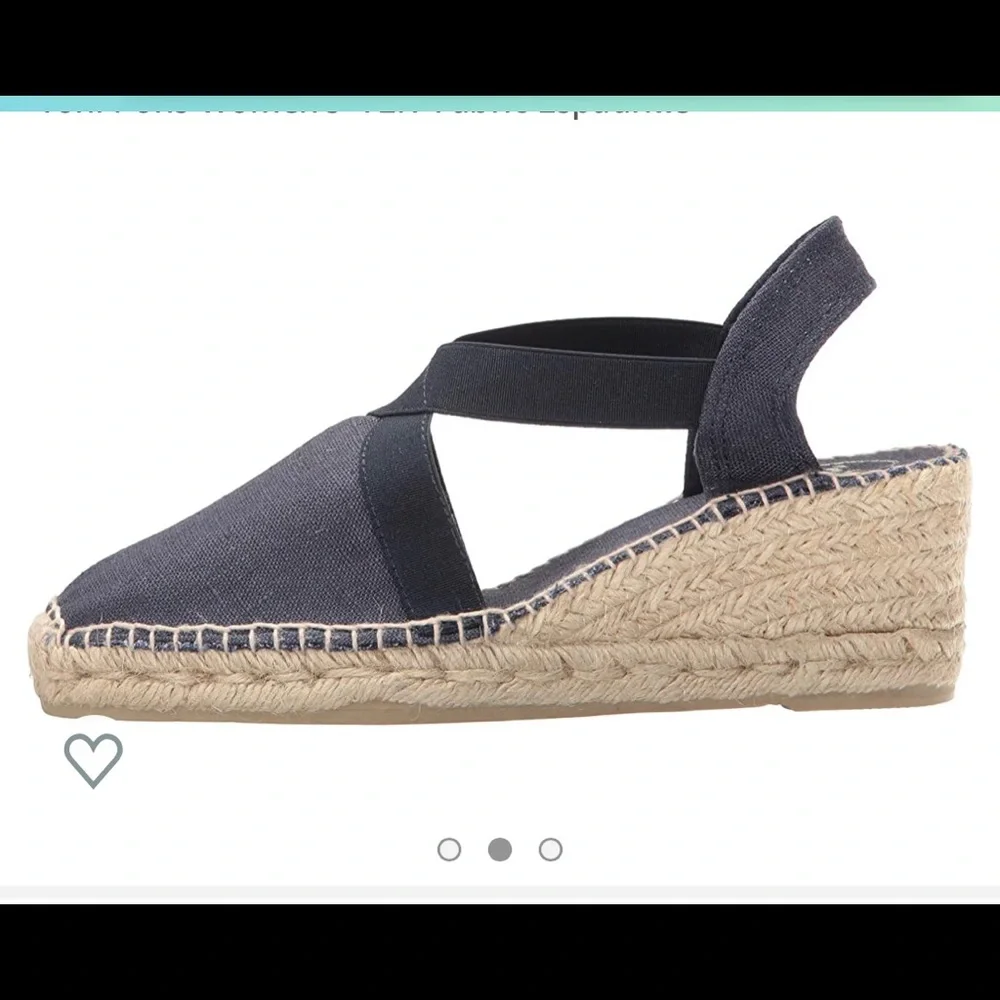 Women's Navy Blue Espadrille Slingback with Gold Accent